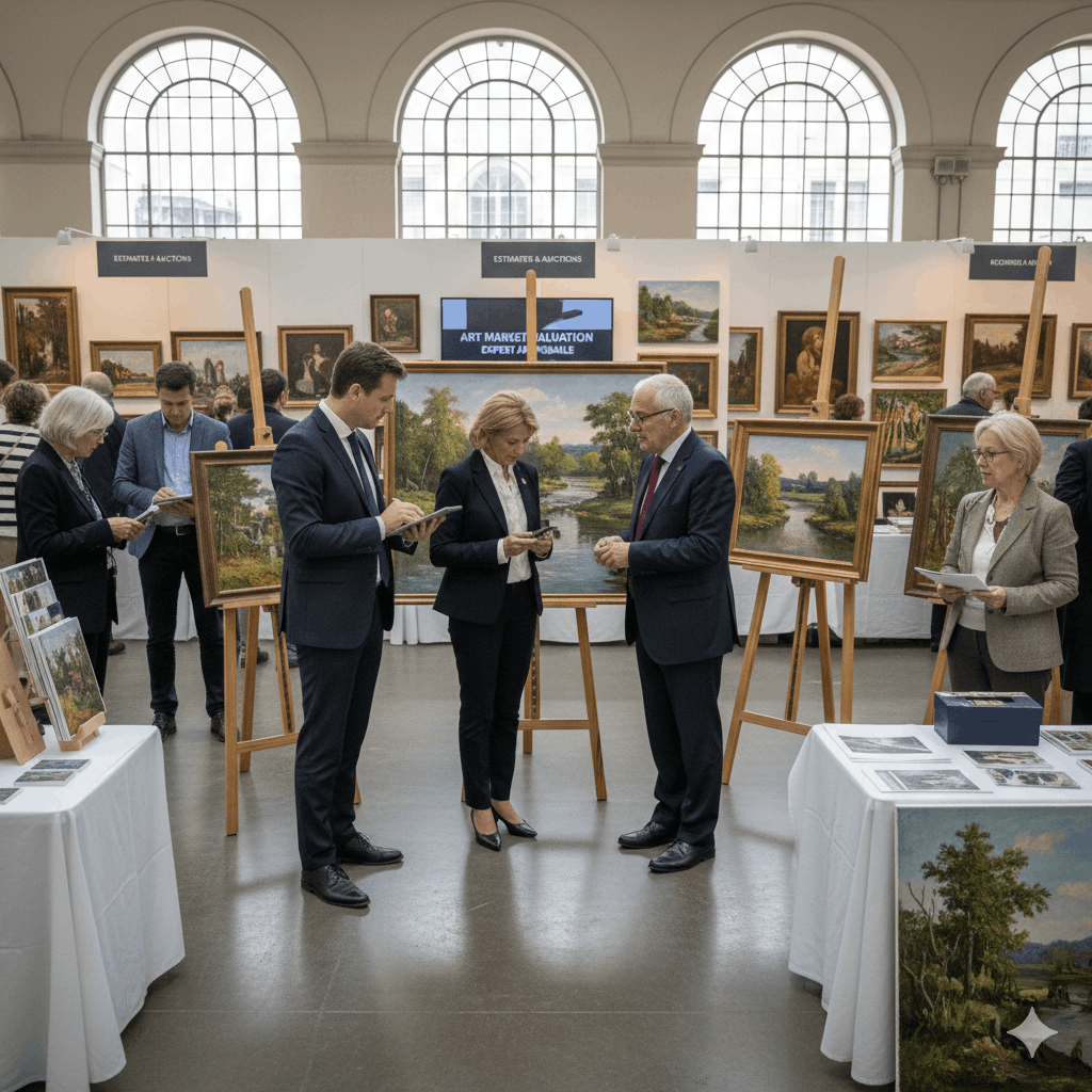 Kunsthändler diskutieren Preise Kunstmarkt Wodurch bestimmt sich der Wert von Gemälden